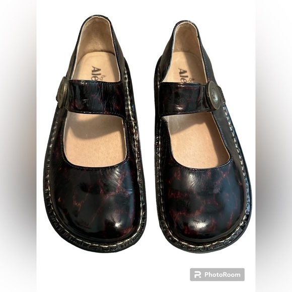 Alegria Shoes - Alegria Women's Shoes Patent Leather Animal Prnt Mary Janes.